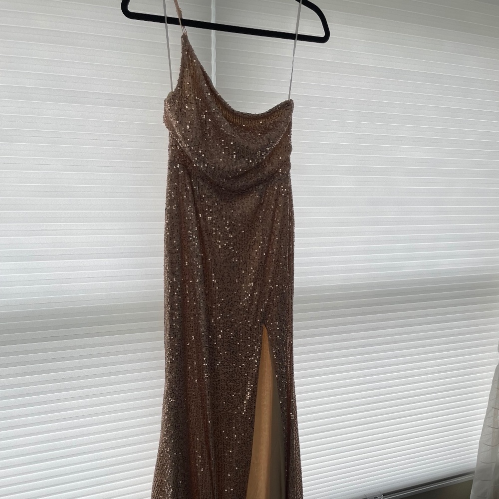 Rose gold sequence dress
